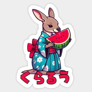 Watermelon kangaroo Sticker